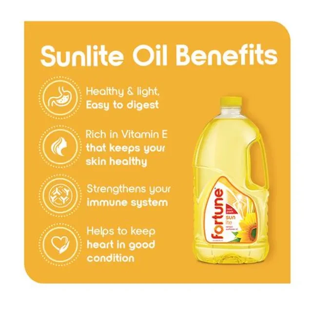Fortune Sunlite - Refined Sunflower Oil, 2 L Pet Bottle-6.webp